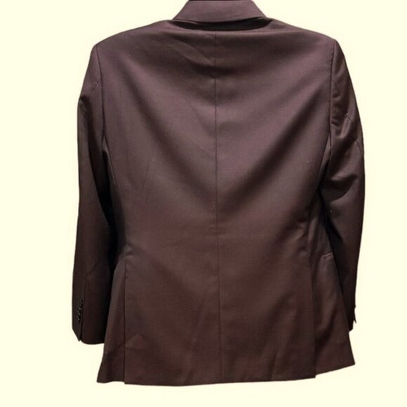 Indochino MensBrown Burgundy Yaletown 48 Wool Sport Coat Blazer - Picture 2 of 2
